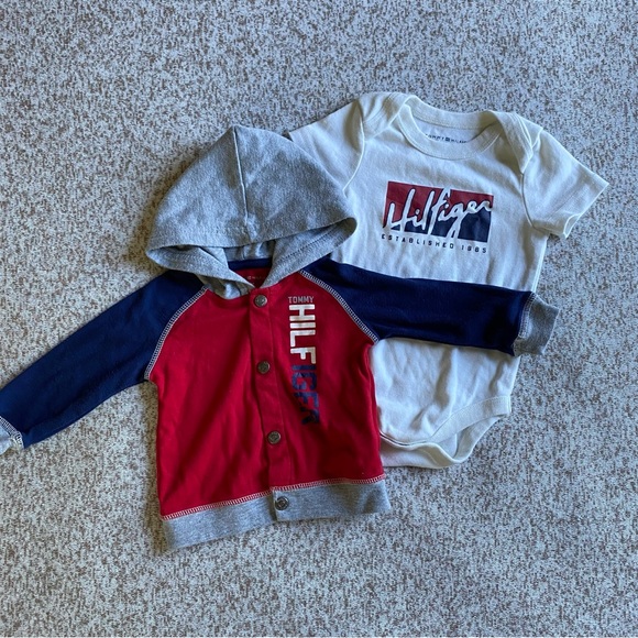 Tommy Hilfiger Other - 5/$25 Tommy Hilfiger Baby Hoodie and Onesie Bundle